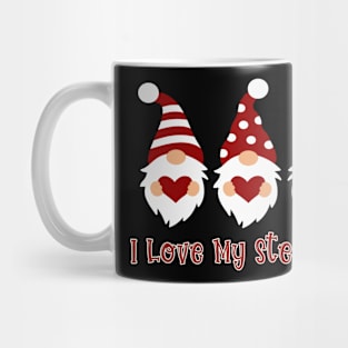 I Love My Stepdad with Love Gnomes Mug